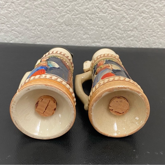 Vintage West Germany Porcelain Beer Stein Salt & Pepper Shakers - Picture 12 of 14